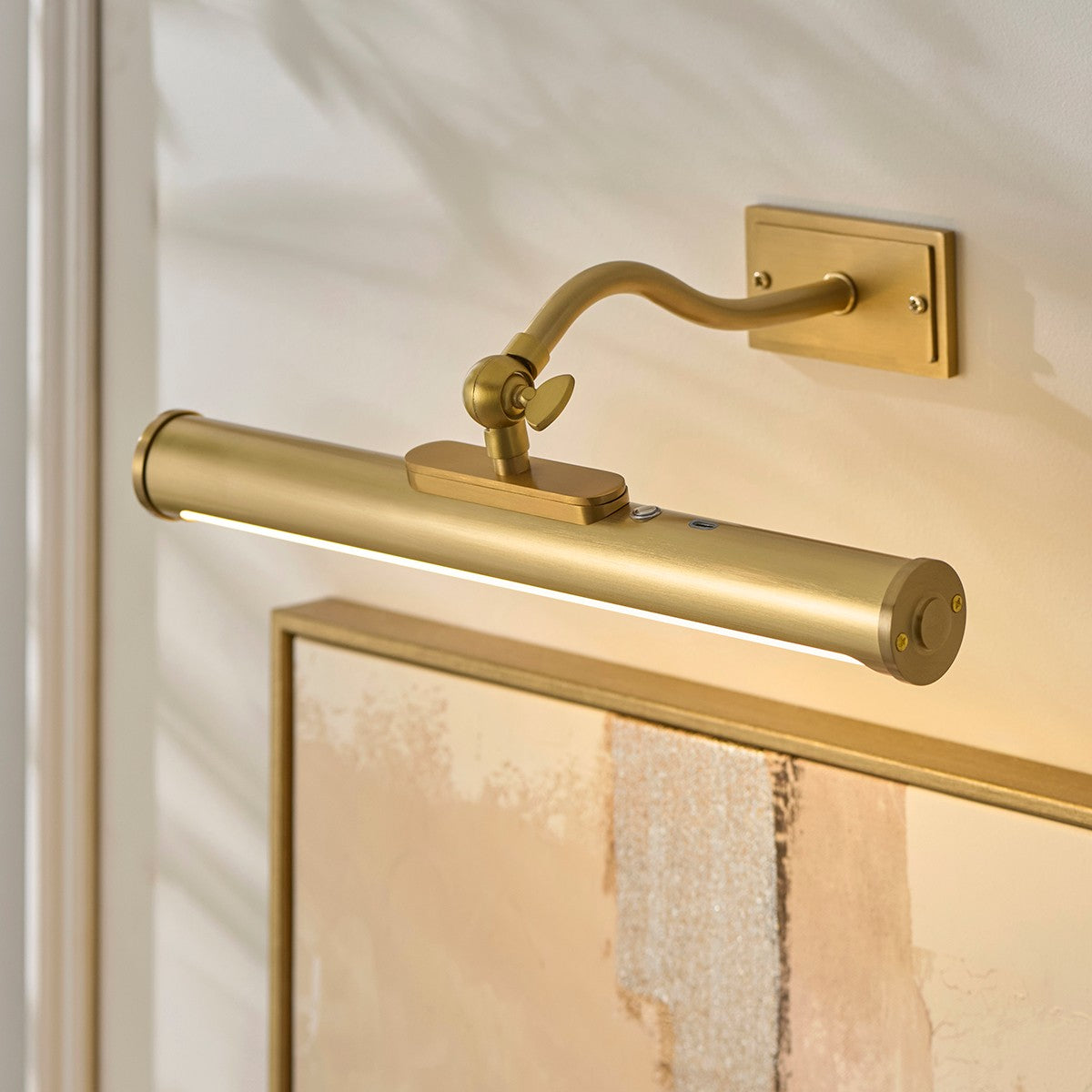 Maren Rechargeable Picture Light in Warm Brass