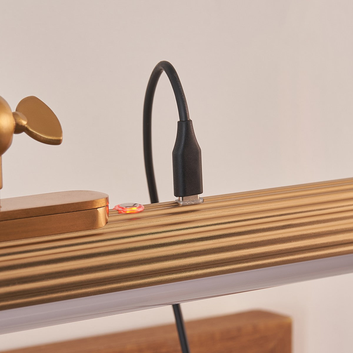 Cerali Rechargeable Picture Light with Warm Brass Finish