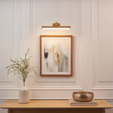Kindra Battery Powered Picture Light in Warm Brass Finish