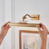 Kindra Battery Powered Picture Light in Warm Brass Finish