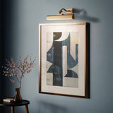 Loras Wall Picture Light with Battery Operation in Warm Brass