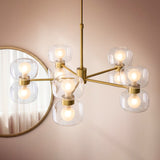Rosetto 10 Light Contemporary Ceiling Light with Clear Glass