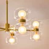 Rosetto 10 Light Contemporary Ceiling Light with Clear Glass