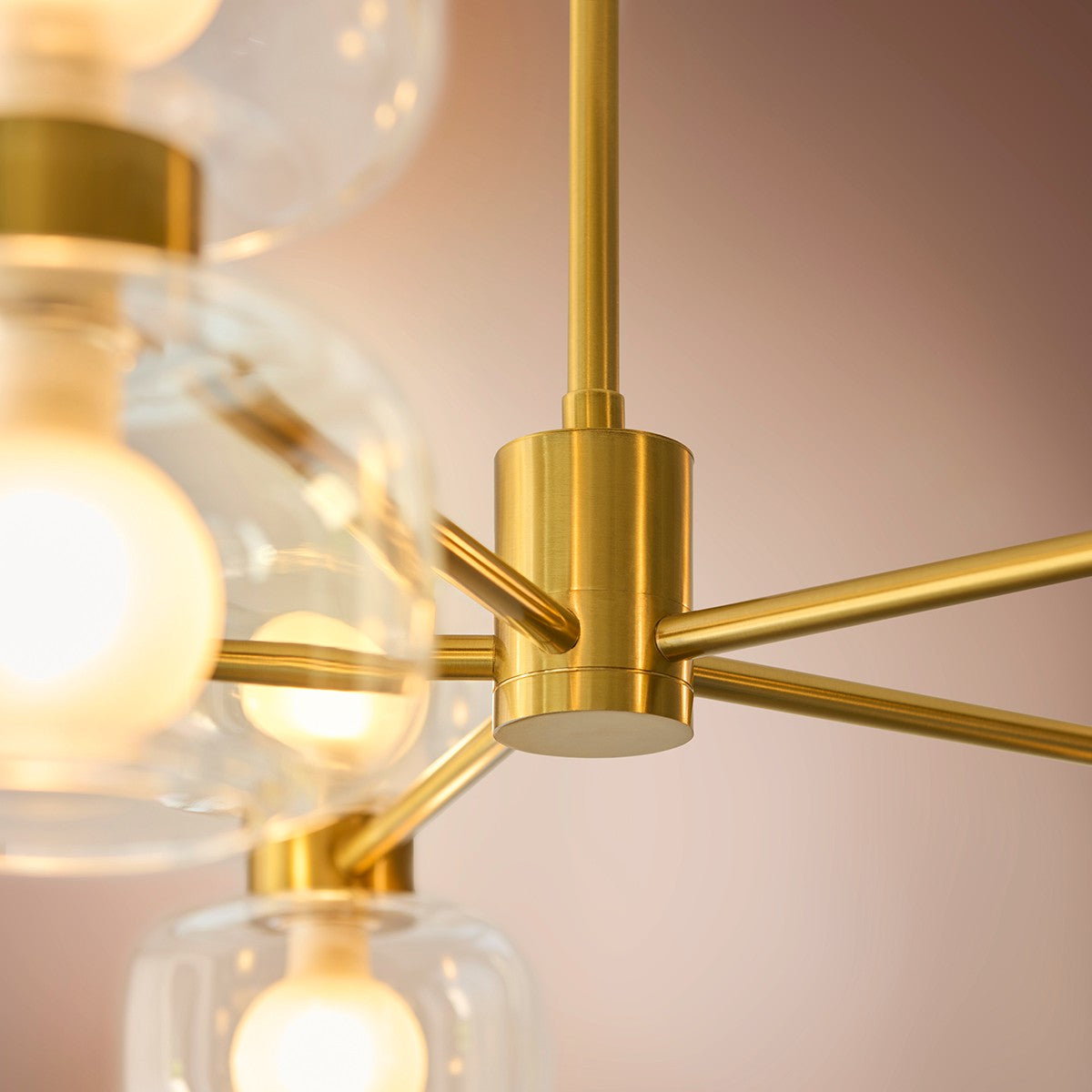 Rosetto 10 Light Contemporary Ceiling Light with Clear Glass