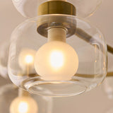 Rosetto 10 Light Contemporary Ceiling Light with Clear Glass