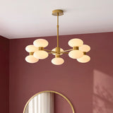 Rosetto 10 Light Contemporary Ceiling Light with Opal Glass