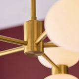 Rosetto 10 Light Contemporary Ceiling Light with Opal Glass