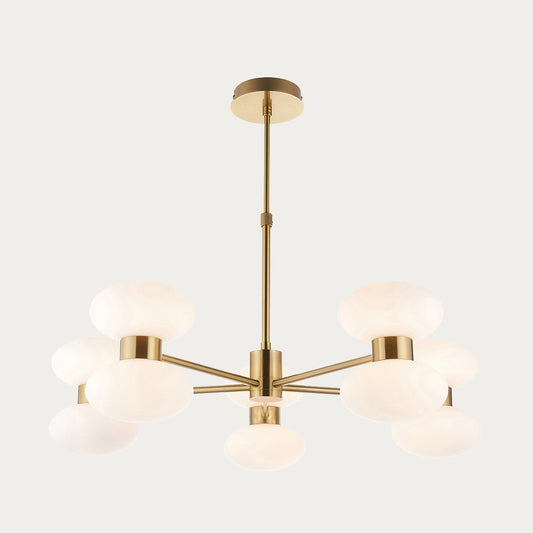 Rosetto 10 Light Contemporary Ceiling Light with Opal Glass
