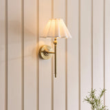 Antique Brass Plate & Vintage White Cotton