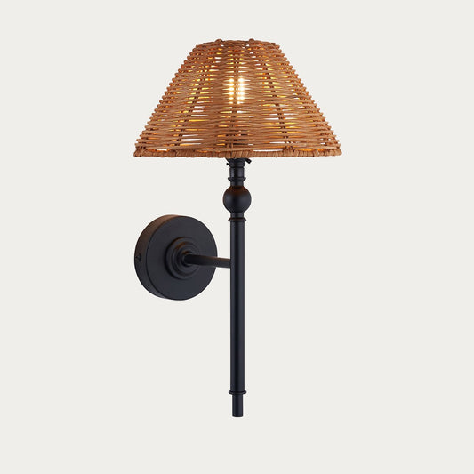 Matt Black & Dark Rattan