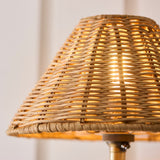 Antique Brass Plate & Dark Rattan