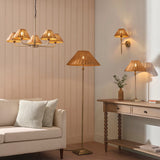 Antique Brass Plate & Dark Rattan