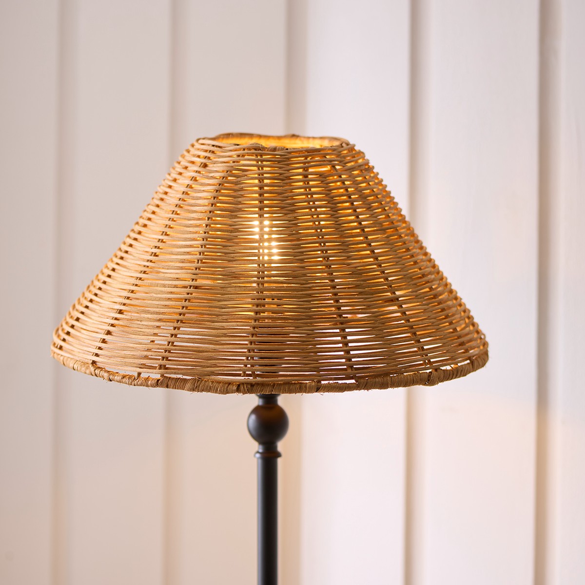 Matt Black & Dark Rattan