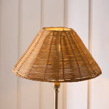Antique Brass Plate & Dark Rattan