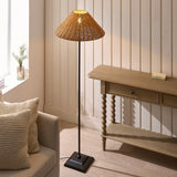 Matt Black & Dark Rattan
