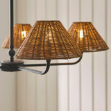 Matt Black & Dark Rattan