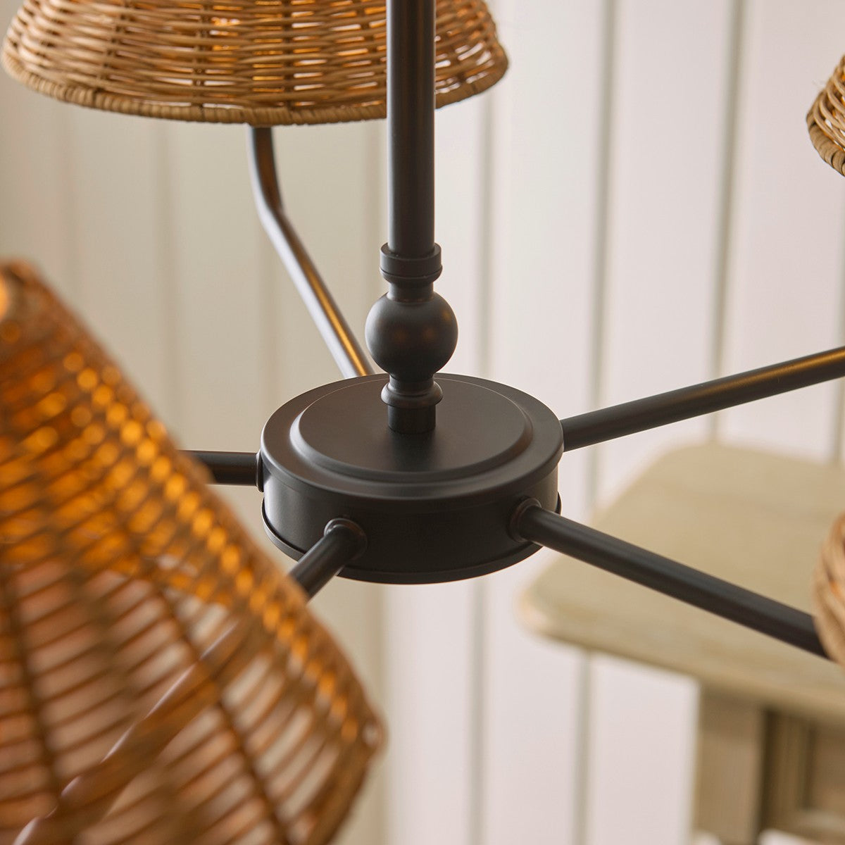 Matt Black & Dark Rattan