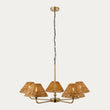 Antique Brass Plate & Dark Rattan