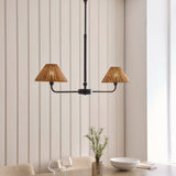 Matt Black & Dark Rattan