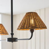 Matt Black & Dark Rattan