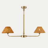 Antique Brass Plate & Dark Rattan