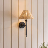 Matt Black & Natural Rattan