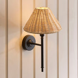 Matt Black & Natural Rattan
