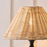 Matt Black & Natural Rattan