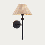 Matt Black & Natural Rattan