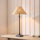 Matt Black & Natural Rattan
