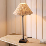 Matt Black & Natural Rattan