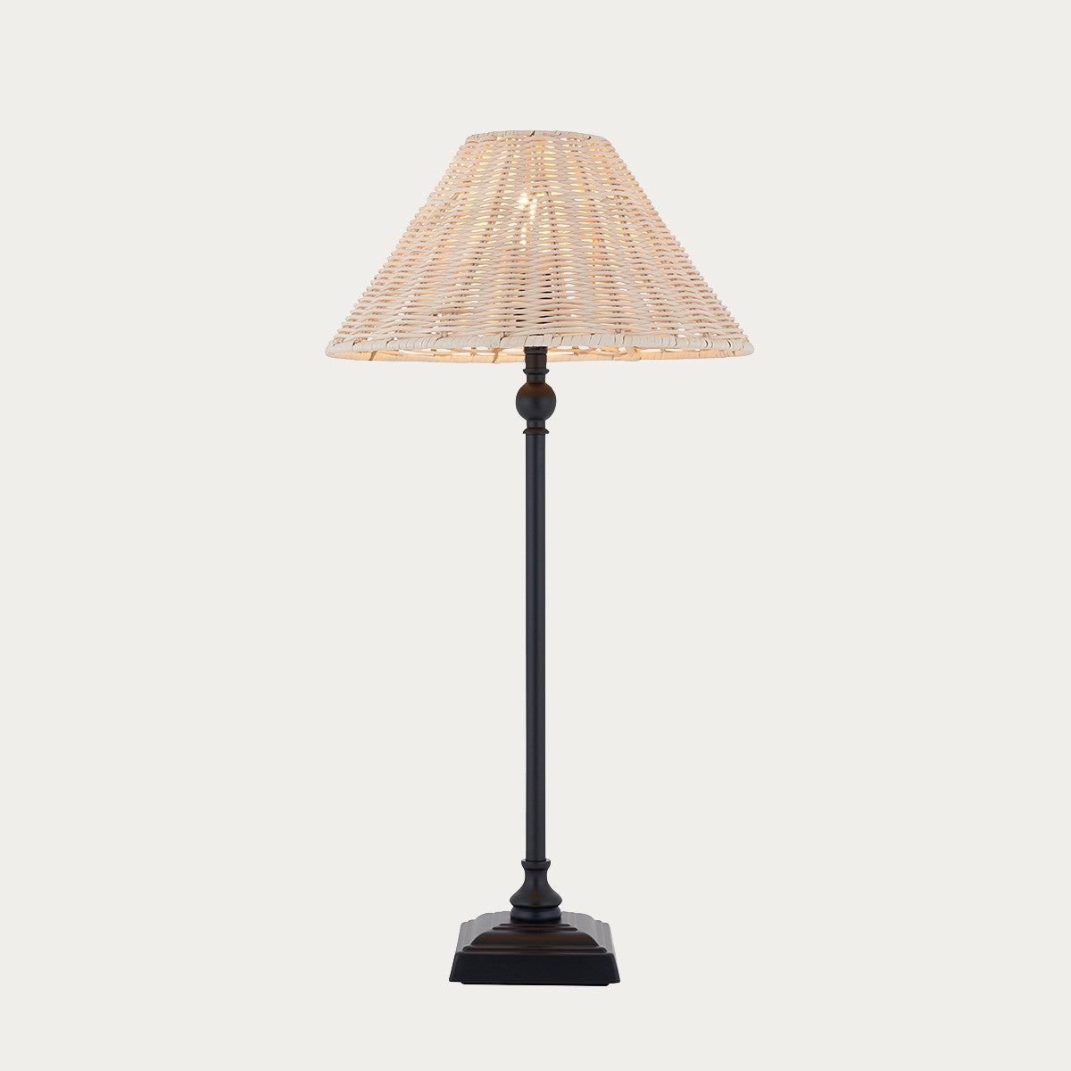 Matt Black & Natural Rattan