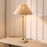 Antique Brass Plate & Natural Rattan