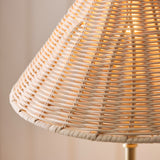 Antique Brass Plate & Natural Rattan