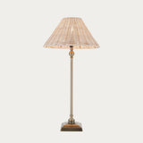 Antique Brass Plate & Natural Rattan