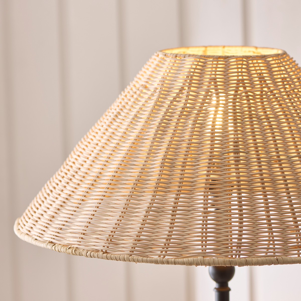 Matt Black & Natural Rattan
