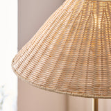 Antique Brass Plate & Natural Rattan