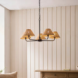 Matt Black & Natural Rattan