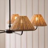 Matt Black & Natural Rattan