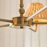 Antique Brass Plate & Natural Rattan