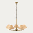 Antique Brass Plate & Natural Rattan