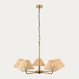Antique Brass Plate & Natural Rattan