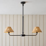 Matt Black & Natural Rattan