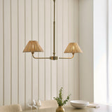 Antique Brass Plate & Natural Rattan