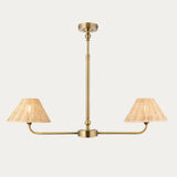 Antique Brass Plate & Natural Rattan
