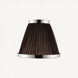 Chocolate organza and polished nickel plate 6 Inch