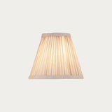 Beige fabric and antique brass plate 6 Inch
