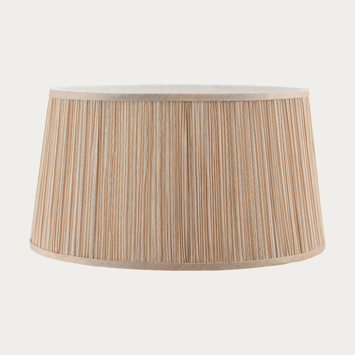 Beige fabric and gloss white 18 Inch