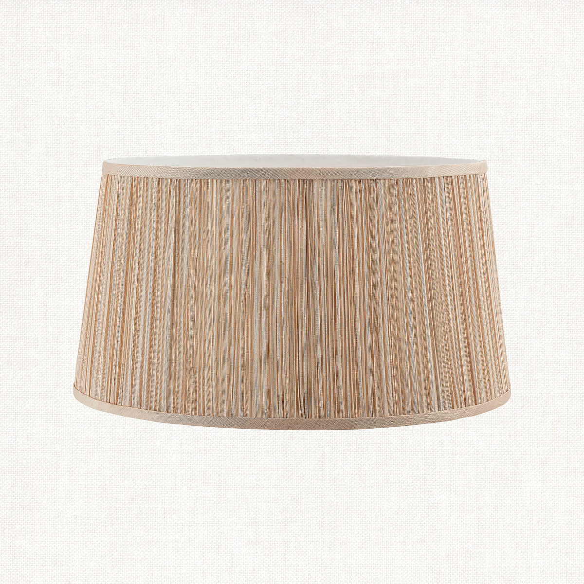 Beige fabric and gloss white 18 Inch