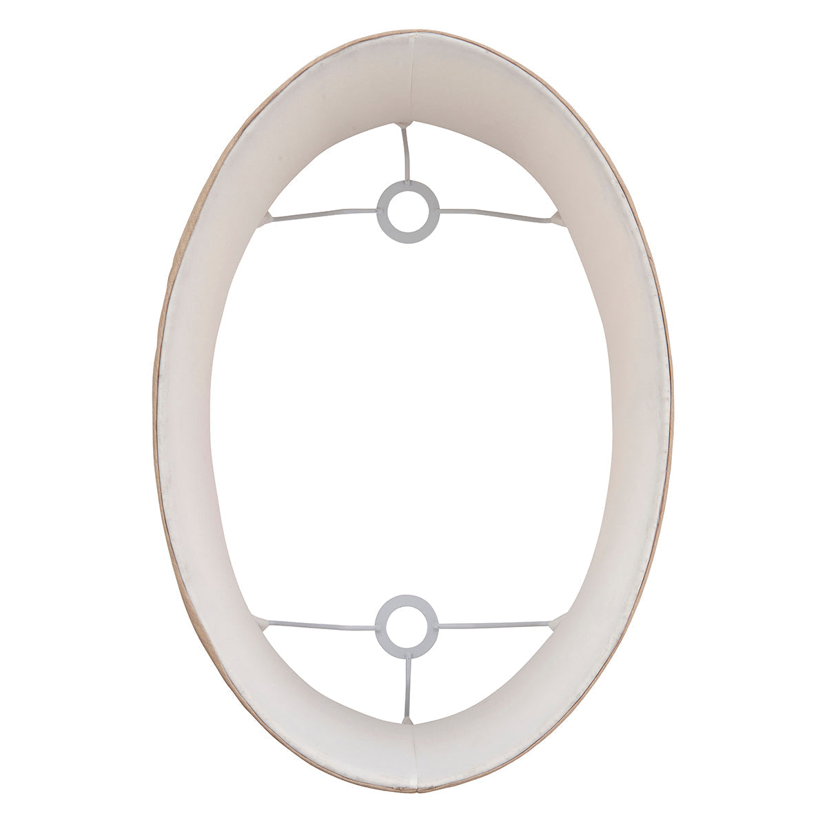 Beige fabric and gloss white 18 Inch